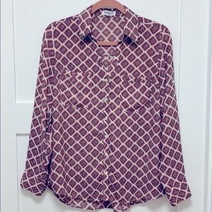 Geometric and Floral Portofino Shirt